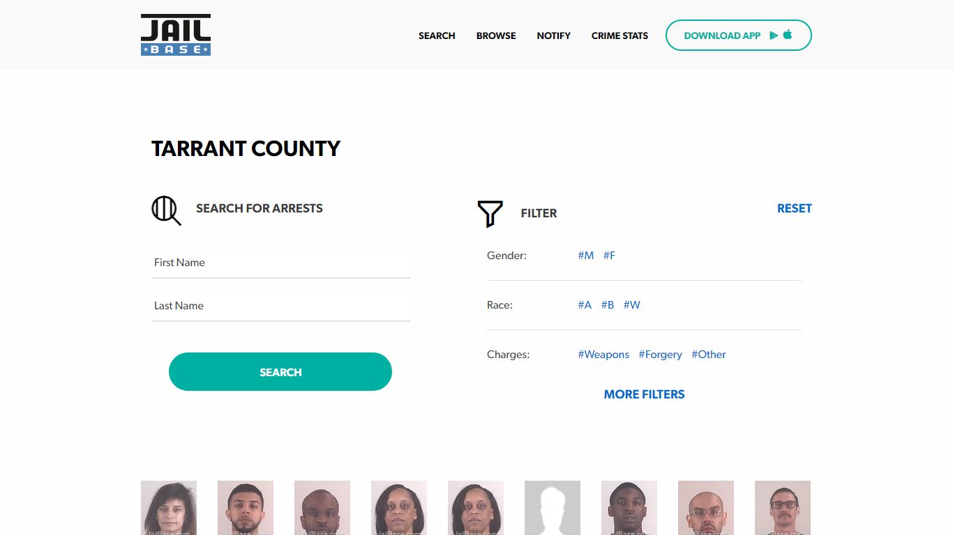 Tarrant County Jail Inmate Search and Mugshots | JailBase